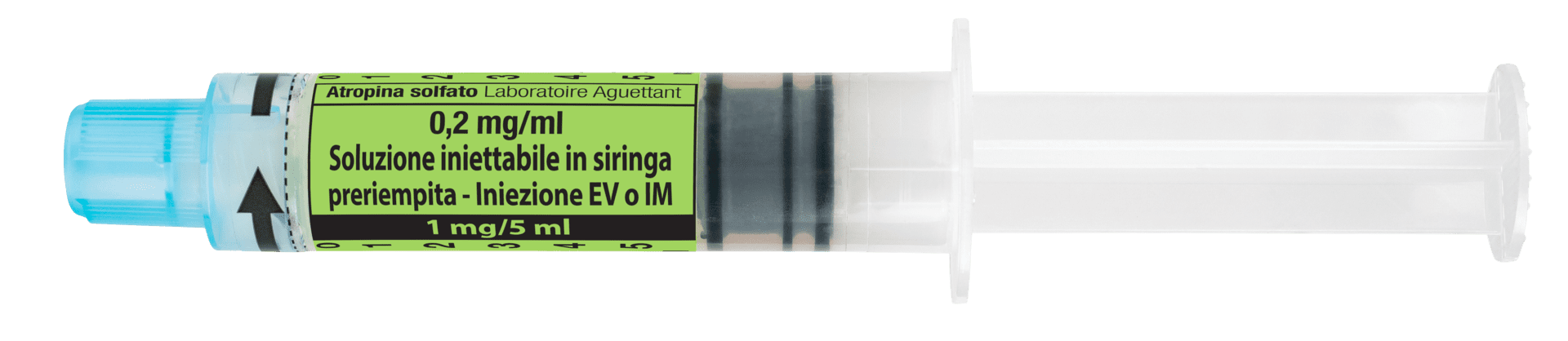 ATROPINA SOLFATO AGUETTANT 1mg5mL, 0,2mgmL SER 5mL B10 FR seringue