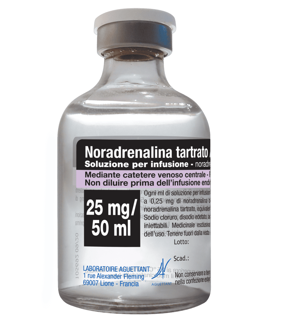 Noradrenalina tartrato 25mg 50mL